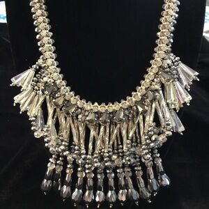 Rhinestone/crystal bib necklace RUSH brand NWT